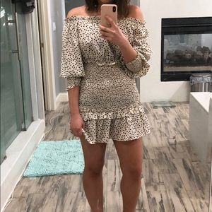 Off the shoulder mini dress
